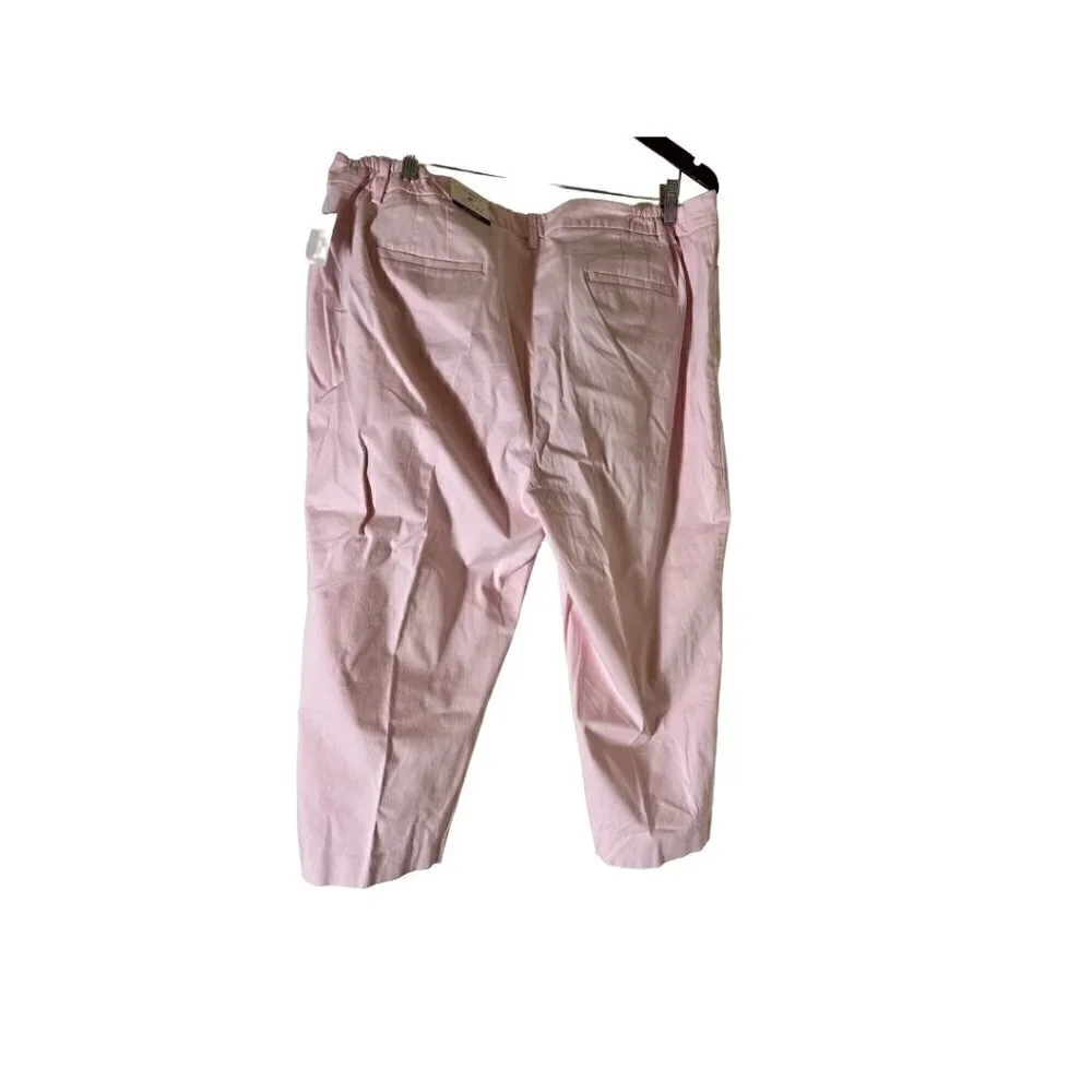 Talbots Women's Skimmer Capri Pants, Pink, 18W